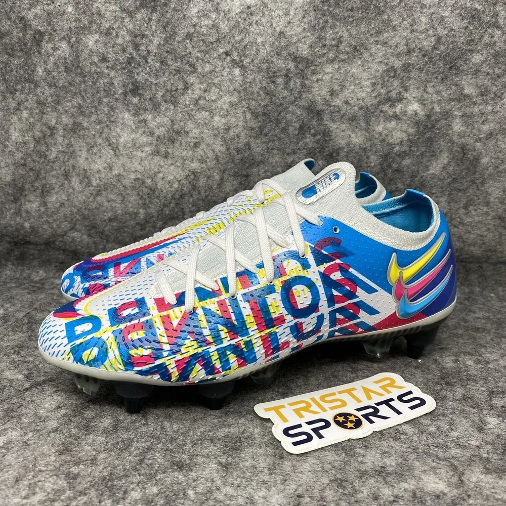 Nike Phantom GT Elite 3D SG Pro Soccer Cleat Mens 4 White Blue DJ0941-468 Bosnia